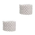 thumbnail image 1 of Thinsony Femmes Chic Perle Strass Stretch Bracelet Mariage Bal pour Mariée Blanc 7 Rangée 2Set, 1 of 6