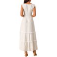 thumbnail image 3 of INSPIRE CHIC Robe d'Été Sans Manches pour Femme Col Rond Robe Maxi Décontractée avec Poches TG Blanc, 3 of 4