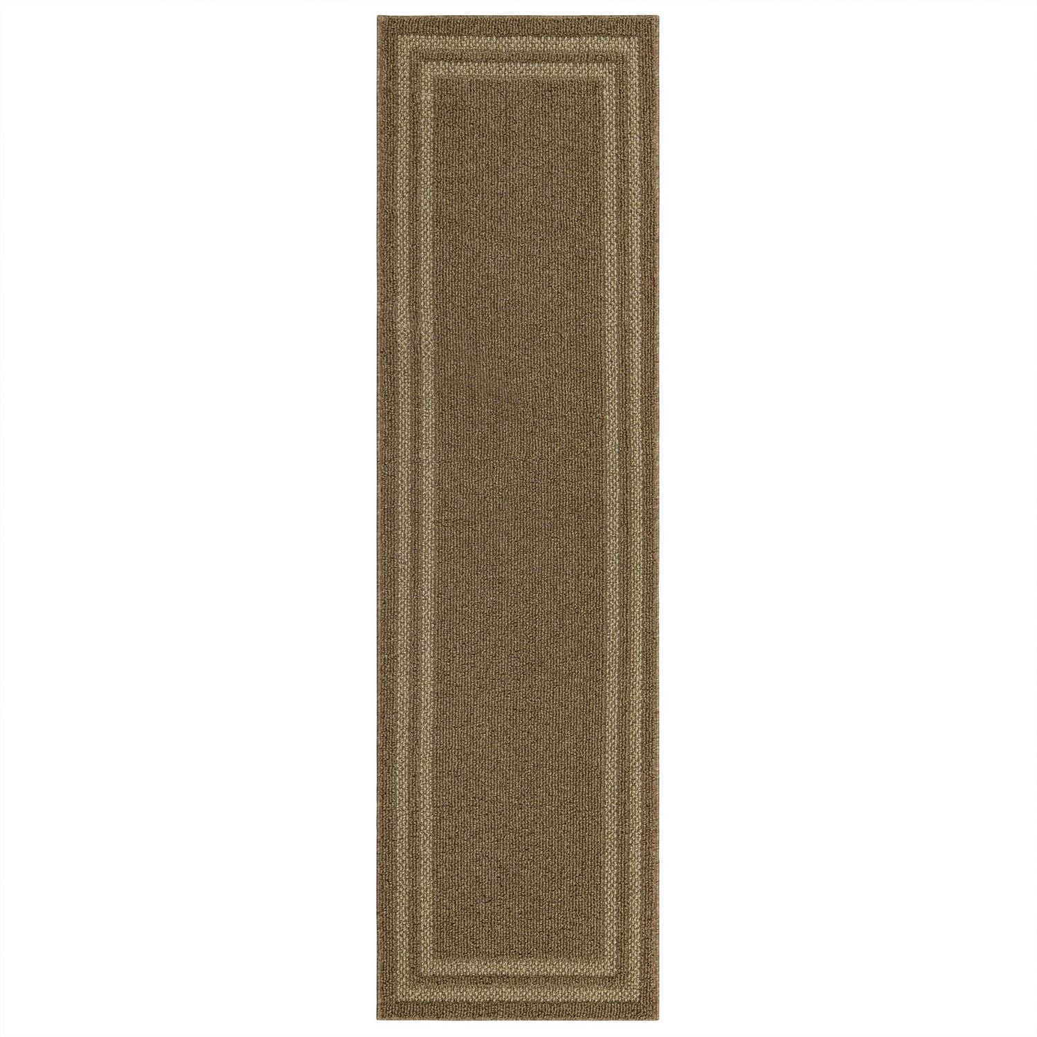 Mohawk Home Hall Border Near Black/Tan Tufted Polyester Area Rug