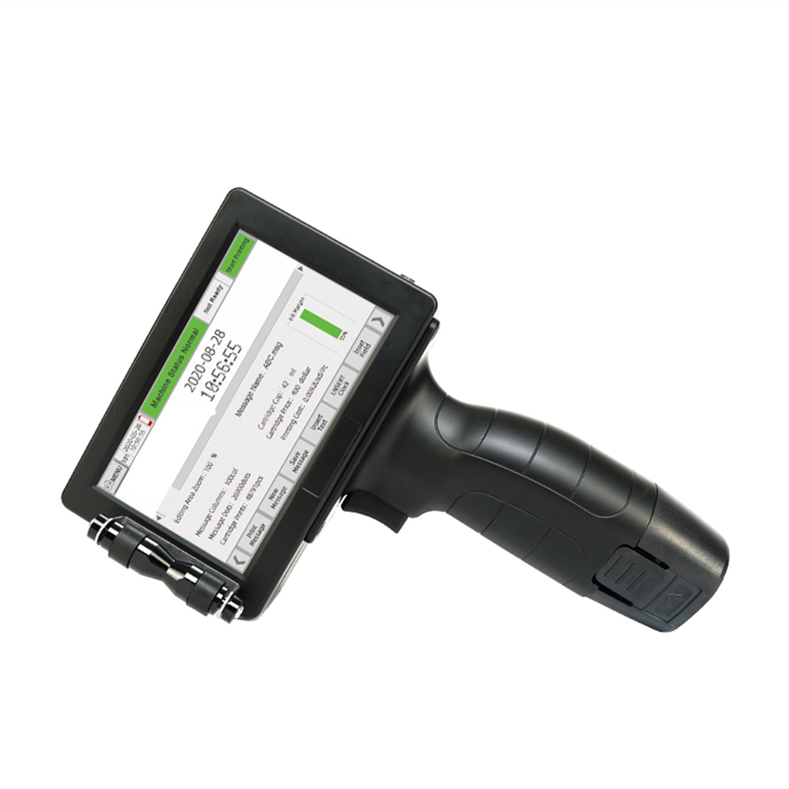 Handheld Inkjet Printer 12.7mm Portable Inkjet Printer 5" Screen Touch-Screen USB Interface QR Code Label Coding 20 Languages ,Easy to Use