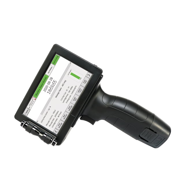 Handheld Inkjet Printer 12.7mm Portable Inkjet Printer 5" Screen Touch-Screen USB Interface QR Code Label Coding 20 Languages ,Easy to Use