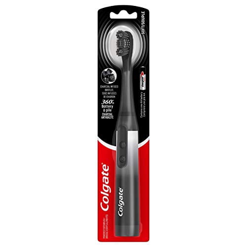 Brosse à dents à piles Colgate 360 Anthracite avec puissance sonique