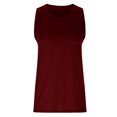 thumbnail image 4 of Débardeurs pour Femmes Sans Manches à Col Rond T-Shirts d'Été Décontractés Basiques Coupe Ample Couleur Unie Débardeurs d'Entraînement Blouses, 4 of 6