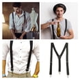 thumbnail image 2 of Y-Shape Elastic Suspenders For Men Adjustable Tuxedo Braces with Secure Style Straps, 2 of 6