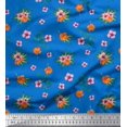 thumbnail image 1 of Soimoi Poly Georgette Fabric Leaves & Floral Print Fabric by the Yard 52 Inch Wide, 1 of 5