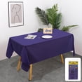 thumbnail image 1 of HHBEAUTY Rectangle Vinyl Tablecloth, Waterproof Spillproof Plastic Backed Table Cloth, Wipe Clean Table Cover for Dining, Buffet Parties and Camping (Navy,54" x 72"), 1 of 7