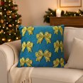 thumbnail image 4 of Wzzjkit Christmas Velvet Bow Pillowcase Green and Blue Available Holiday Decorative Pillowcase, 4 of 6