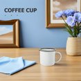 thumbnail image 3 of SHINYPASING 2Pcs Portable White Enamel Coffee Cups with Iron Interior and Handle for Indoor and Camping, 3 of 7