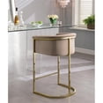 thumbnail image 4 of Meridian Furniture Donatella Beige Velvet Stool, 4 of 5