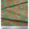 thumbnail image 3 of Soimoi Polyester Crepe Fabric Palm Tree & Sailboat Beach Print Fabric by The Yard 52 Inch Wide, 3 of 3
