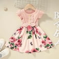 thumbnail image 2 of Toddler Kids Baby Girls Summer Dress Ruffled Sleeveless Stitching Floral Dress, 2 of 9