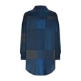 thumbnail image 4 of Birdeem Chemise Ajustée Ample pour Femme, Courte, devant, Dos Long, à Lacets, Manches Longues, Col en V, Haut/chemise, 4 of 5