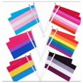 thumbnail image 2 of DEBGFS 12 Pcs Rainbow Flag Gay Flag Holiday Flag Custom LGBT Hand Wave Flag, 2 of 2