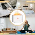 thumbnail image 4 of 250mL Simulation Flame Mist Humidifier Flame Night Light Quiet Aromatherapy Diffuser Desktop USB Humidifier for Home Office Bedroom Baby Room 1/3/5H Timing, 4 of 8