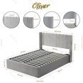 thumbnail image 5 of Velets Oliver Queen Size Lift Up Bed Frame Storage Platform Bed with Wingback Headboard Upholstered Bed Frame, Velvet Fabric with Hydraulic Support Bars, Blue, 5 of 5