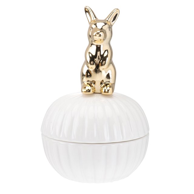 Boîte à Bijoux Décorative Moderne en Céramique Organisateur de Rangement (Blanc)