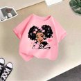 thumbnail image 5 of LUOGENLI T-Shirt pour Filles T-Shirt d'Été pour Filles à Col Rond Imprimé Dessin Animé Décontracté Ample à Manches Courtes T-Shirt Maxi Hauts Grande Taille2-4 Ans, 5 of 5