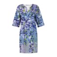 thumbnail image 5 of Robes pour Femmes 2024 Été Surdimensionnée Décontractée Ample Coton Lin Manches Courtes Col Rond Robe Manches Courtes Col Rond Robe Rabais de 50 % Liquidation!, 5 of 5