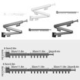 thumbnail image 3 of Xingzhi Wall Mounted Clothes Hanger Rack Swing Arm Space Saver Stainless Steel Robust And Durable Maded black Double fold, 3 of 6