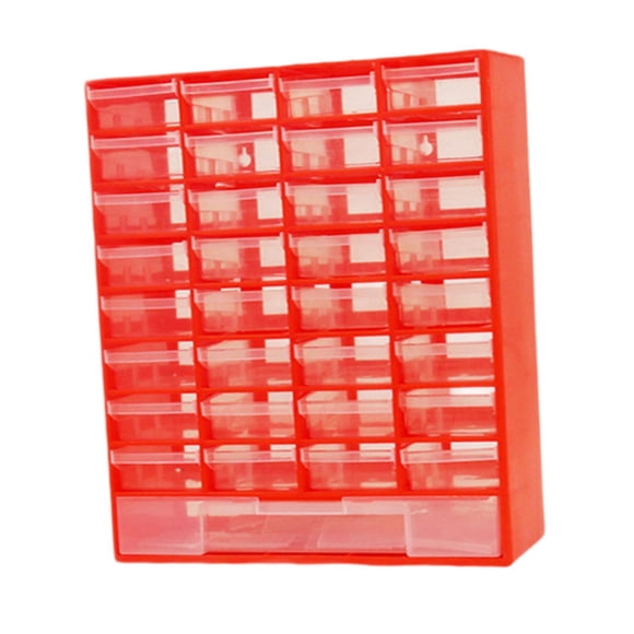 Transemion Drawer Storage Cabinet Organizer Nuts Screws Items Red Organization Garage Small Red 30x13.1x40.8cm