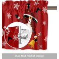 thumbnail image 3 of Cantonnières Rouges « Merry Noël » pour Fenêtres de Cuisine, Cantonnières Amusantes avec Père Noël Suspendu, Poche pour Tringle, Garnitures de Traitement de Fenêtre pour Cuisine/salon/chambre/salle de Bain, 54 Pouces X 18 Pouces, Neige Hiver Fête, 3 of 5