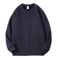thumbnail image 1 of Jalioing Chandails Décontractés d'Hiver pour Hommes, Unis, Basiques, à Manches Longues, Col Ras du Cou, Doublés en Molleton, Chandails à Enfiler, 1 of 2