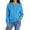 Blue, variant on LUOGENLI Light Brown Sweaters for Women Elegant Knit Pullover Sweater with Button Detail and Sleeves for Casual Comfort Blue Size L
