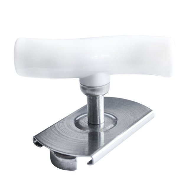 Décapsuleur de Couvercle de Pot d'Ouvre-bouteille Réglable en Acier Inoxydable Outil d'Ouverture Gadget de Cuisine, Blanc