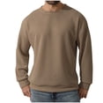 thumbnail image 1 of LOVZFMLL Vestes pour Hommes Décontractées Sport Manches Longues Couleur Unie Col Ras du Cou Chandail Chandail Base, 1 of 6