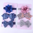 thumbnail image 4 of Ensemble de 3 Pcs Couvre-Chefs Mignons pour Bébés Filles, Bandeau Nœud pour Nouveau-Né, Bandeau Élastique, Accessoires pour Photos de Cheveux, 4 of 5