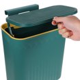 thumbnail image 3 of GARVALON Bac à Compost de Cuisine en Plastique Vert avec Couvercle Rabattable et Crochet pour une Utilisation Suspendue Pratique, Format Compact, 3 of 5