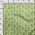 thumbnail image 2 of oneOone Velvet Light Green Fabric Leaves & Flower Floral Sewing Craft Projects Fabric Prints By Yard 58 Inch Wide, 2 of 5