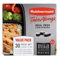 thumbnail image 3 of Rubbermaid TakeAlongs Food Storage Containers with Divided Base, 30 Piece Set, 3 of 3