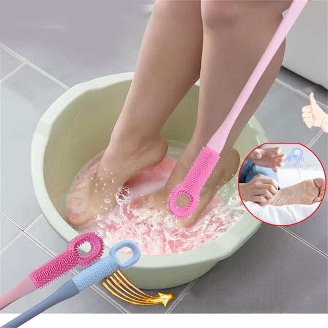 mtvxesu 2-Pack Soft Rubber Foot Brush for Exfoliating Dead Skin and Cleaning Feet, Multi-Functional Pedicure Tool