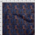 thumbnail image 4 of oneOone Rayon Dark Blue Fabric Pineapple Sewing Craft Projects Fabric Prints By Yard 56 Inch Wide, 4 of 5