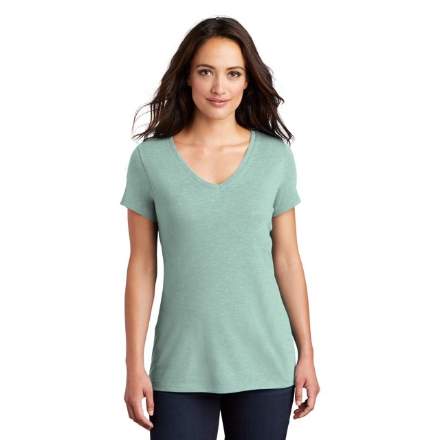 District T-Shirt Parfait à Col en V pour Femmes - DM1350L