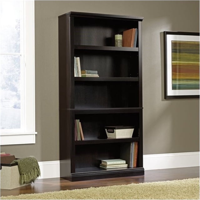 Bowery Hill 5 Shelf Bookcase in Estate Black