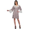 thumbnail image 2 of Moomaya Printed Cotton Wrap Lightweight Kimono Short Bathrobes For Women, 2 of 6