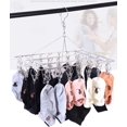 thumbnail image 4 of DUOFIRE Stainless Steel Clothes Drying Rack, Square Laundry Drying Rack, Laundry Racks for Drying Clothes, Clothing Drying Rack for Towels, Underwear, Socks (30 Clips 1 Pack), 4 of 7