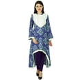 thumbnail image 1 of Phagun Kurta Femme Ethnique Designer Damassé Rayonne Kurti Décontractée Tunique Robe, 1 of 3