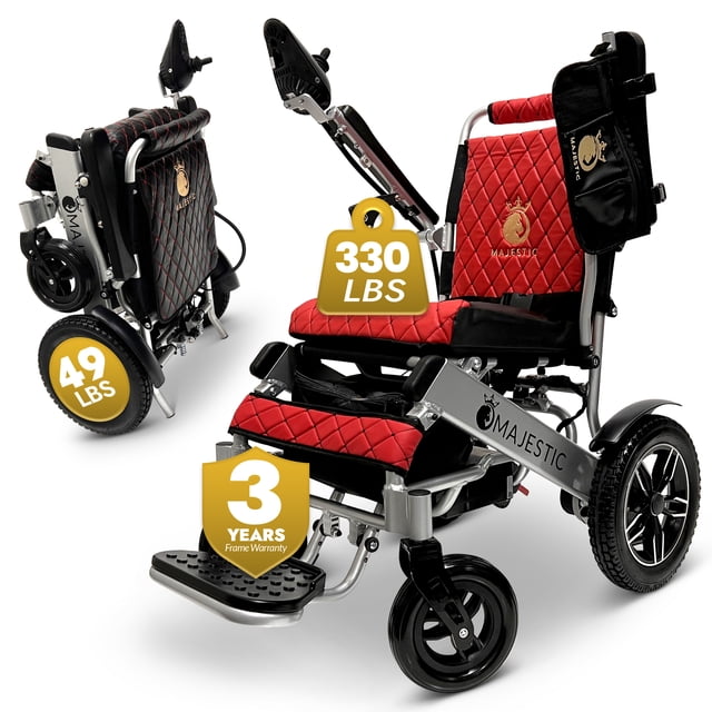 MAJESTIC IQ-8000 New Remote & Joystick Controlled Mobility Aid Lightweight Foldable Electric Wheelchair