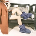 thumbnail image 3 of USB Foot Warmer Washable Massage Warm Comfortable Heated Shoes Home Use Office Gray, 3 of 8