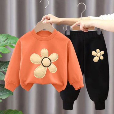 AherBiu Baby Girl Clothes Infant Long Sleeve Sweatshirt and Stretch Joggers Pants Newborn Set Fall Winter Toddler Outfit