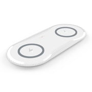 X263 Wireless Charger Dual Phone Charging 10W Fast Charging Compatible with Qi-Certified Wireless Devices White
