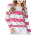 thumbnail image 1 of Zanarzt Chandails pour Tout-Petites Filles, Imprimé pour Enfants, Chandail d'Automne à Manches Longues, Col Rond, Chandail Décontracté, Hauts Basiques Décontractés, Rouge, 6-7 Ans, 1 of 4