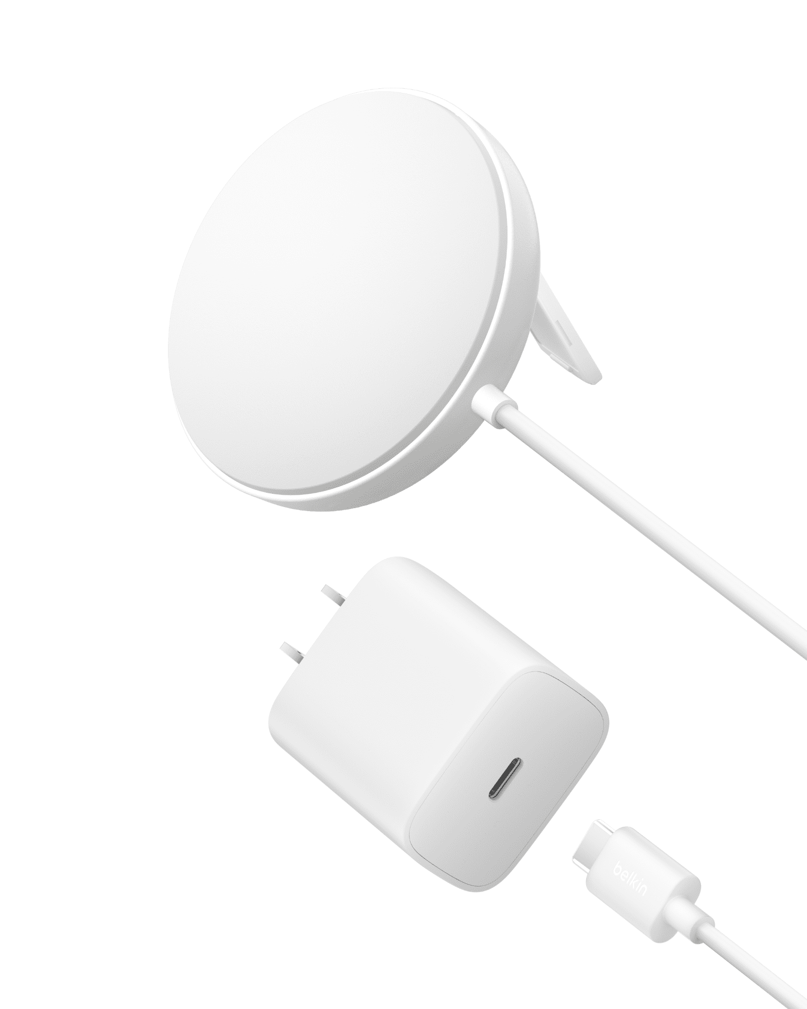 Belkin BoostCharge Qi2 Pro Magnetic Wireless Charging Pad White