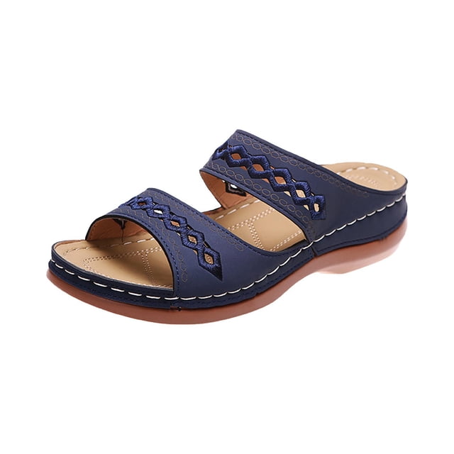 Fsgntruao Sandales Compensées Décontractées de Mode pour Femmes Dames Chaussures Pantoufles d'Extérieur