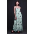 thumbnail image 2 of Bimba Robe à Bretelles Smockée en Georgette pour Femmes à Imprimé de Fleurs et de Chardonnerets Dorés - Très Grand, 2 of 7