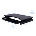 thumbnail image 4 of Rocelco 37.5" Deluxe Height Adjustable Standing Desk Converter - Quick Sit Stand Up Dual Monitor Riser - Gas Spring Assist Computer Workstation - Large Retractable Keyboard Tray   (Black), 4 of 7