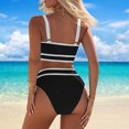 thumbnail image 5 of FAIWAD Womens 2 Piece Swimsuits Sports Color Block Bikini Sets Removable Bra Pad Full Coverage Bathing Suits for Girls, 5 of 5